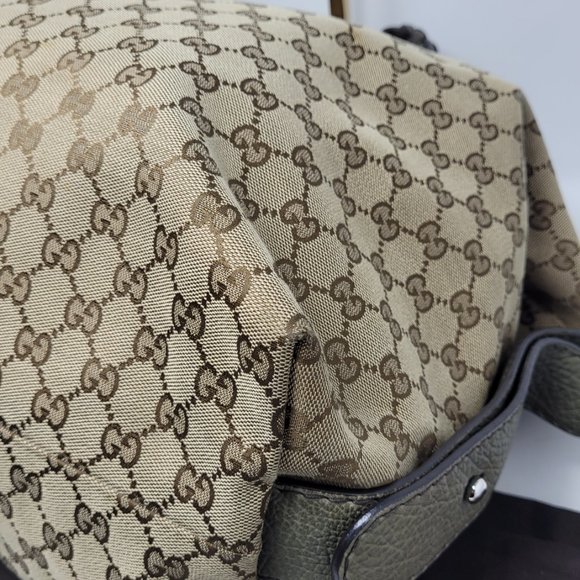 GUCCI Monogram Bamboo Tassel Shoulder Bag - Picture 10 of 14